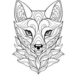 Fox (Animals) coloring page #217118 to print and color