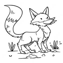 Fox (Animals) coloring page #217120 to print and color
