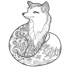 Fox (Animals) coloring page #217123 to print and color