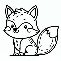 Fox (Animals) coloring page #217124 to print and color
