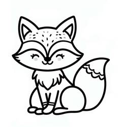 Fox (Animals) coloring page #217125 to print and color