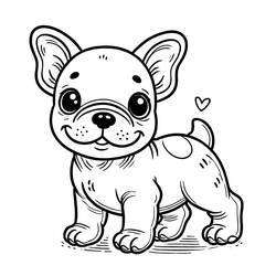 Coloring page: French Bulldog (Animals) #221190 - Free Printable Coloring Pages