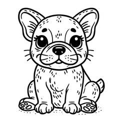 Coloring page: French Bulldog (Animals) #221201 - Free Printable Coloring Pages