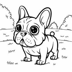 Coloring page: French Bulldog (Animals) #221211 - Free Printable Coloring Pages