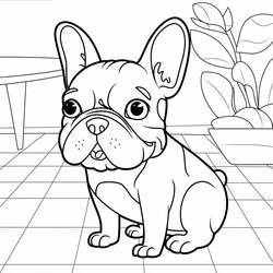 Coloring page: French Bulldog (Animals) #221212 - Free Printable Coloring Pages