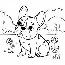 Coloring page: French Bulldog (Animals) #221214 - Free Printable Coloring Pages