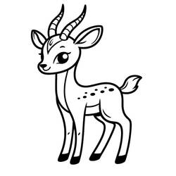 Gazelle (Animals) coloring page #219877 to print and color