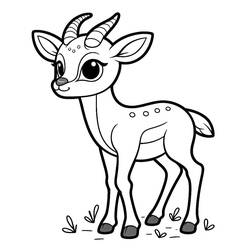 Coloring pages: Gazelle - Free Printable Coloring Pages