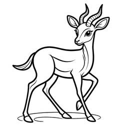 Gazelle (Animals) coloring page #219880 to print and color