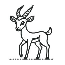 Gazelle (Animals) coloring page #219886 to print and color