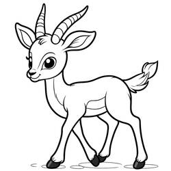 Gazelle (Animals) coloring page #219900 to print and color