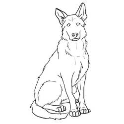 Coloring page: German Shepherd (Animals) #214070 - Free Printable Coloring Pages