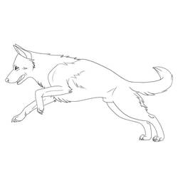 Coloring page: German Shepherd (Animals) #214077 - Free Printable Coloring Pages