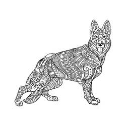 Coloring page: German Shepherd (Animals) #214080 - Free Printable Coloring Pages