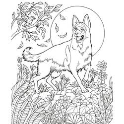 Coloring page: German Shepherd (Animals) #214083 - Free Printable Coloring Pages