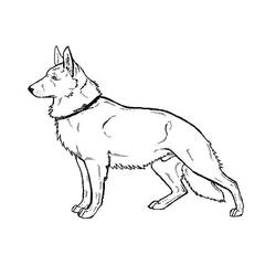 Coloring page: German Shepherd (Animals) #214085 - Free Printable Coloring Pages