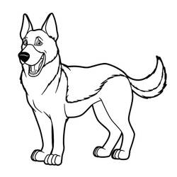 Coloring page: German Shepherd (Animals) #214091 - Free Printable Coloring Pages