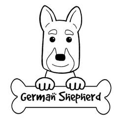 Coloring page: German Shepherd (Animals) #214093 - Free Printable Coloring Pages
