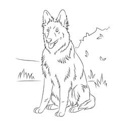 Coloring page: German Shepherd (Animals) #214095 - Free Printable Coloring Pages
