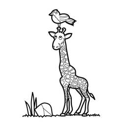 Giraffe (Animals) coloring page #177596 to print and color