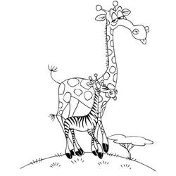 Giraffe (Animals) coloring page #177597 to print and color