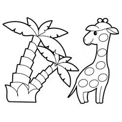 Coloring page: Giraffe (Animals) #7352 - Free Printable Coloring Pages