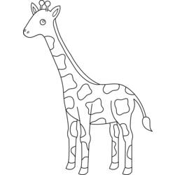 Coloring page: Giraffe (Animals) #7406 - Printable coloring pages