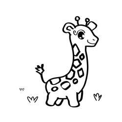 Coloring page: Giraffe (Animals) #7410 - Printable coloring pages