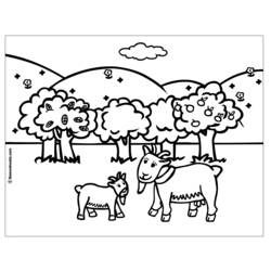 Coloring page: Goat (Animals) #2404 - Free Printable Coloring Pages