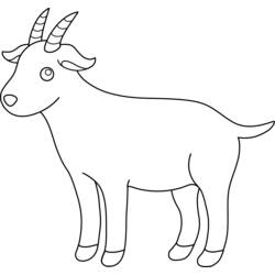 Coloring page: Goat (Animals) #2467 - Printable coloring pages