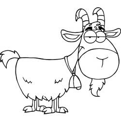 Coloring page: Goat (Animals) #2554 - Printable coloring pages