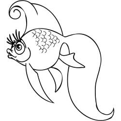 Goldfish (Animals) coloring page #208306 to print and color