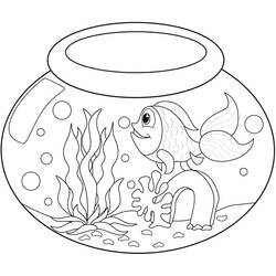 Goldfish (Animals) coloring page #208310 to print and color