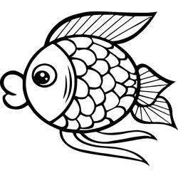 Goldfish (Animals) coloring page #208337 to print and color