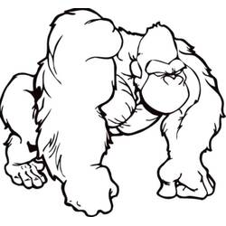 Gorilla (Animals) coloring page #188931 to print and color