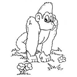 Gorilla (Animals) coloring page #188932 to print and color