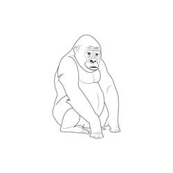Gorilla (Animals) coloring page #188951 to print and color