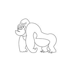 Gorilla (Animals) coloring page #188953 to print and color