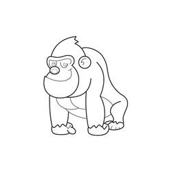 Gorilla (Animals) coloring page #188954 to print and color
