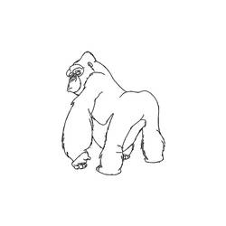Gorilla (Animals) coloring page #188957 to print and color