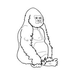 Gorilla (Animals) coloring page #188961 to print and color