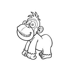 Coloring page: Gorilla (Animals) #7434 - Free Printable Coloring Pages