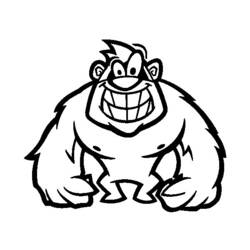 Coloring page: Gorilla (Animals) #7454 - Printable coloring pages