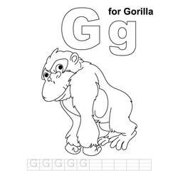 Coloring page: Gorilla (Animals) #7457 - Free Printable Coloring Pages