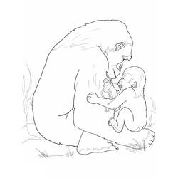 Coloring page: Gorilla (Animals) #7490 - Free Printable Coloring Pages