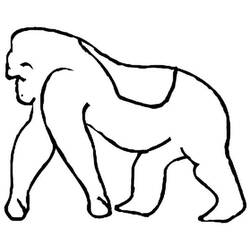 Coloring page: Gorilla (Animals) #7502 - Free Printable Coloring Pages