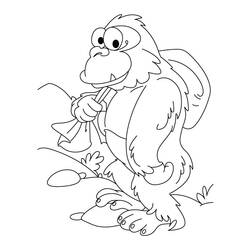 Coloring page: Gorilla (Animals) #7513 - Free Printable Coloring Pages