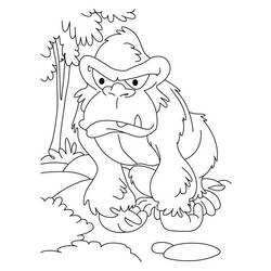 Coloring page: Gorilla (Animals) #7528 - Free Printable Coloring Pages
