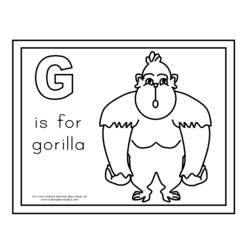 Coloring page: Gorilla (Animals) #7538 - Printable coloring pages