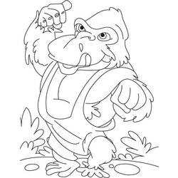 Coloring page: Gorilla (Animals) #7555 - Free Printable Coloring Pages